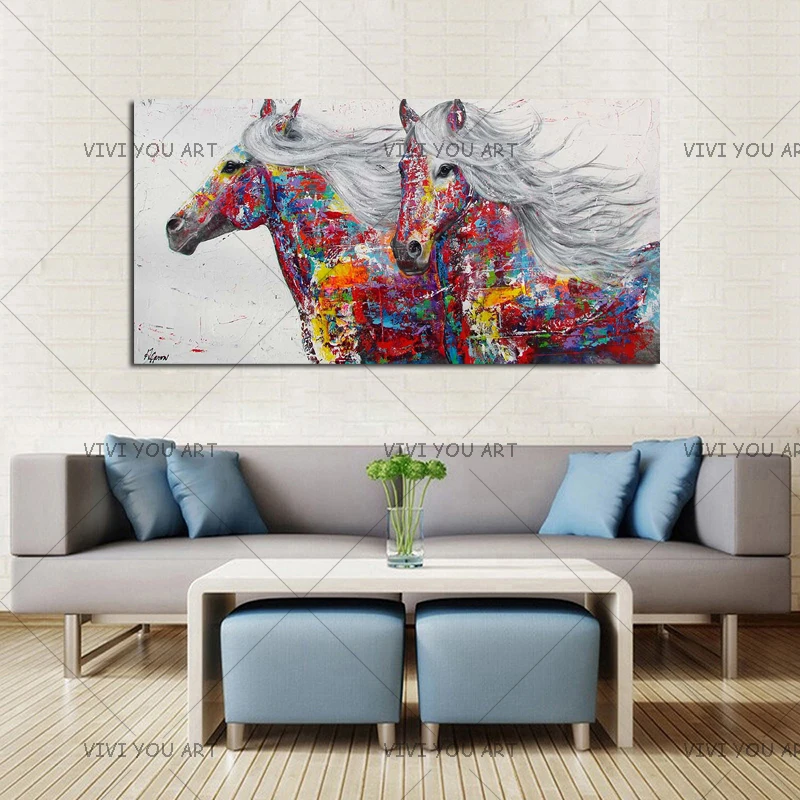 100% ручная работа новая лошадь фотографии животных на стену для гостиной домашний