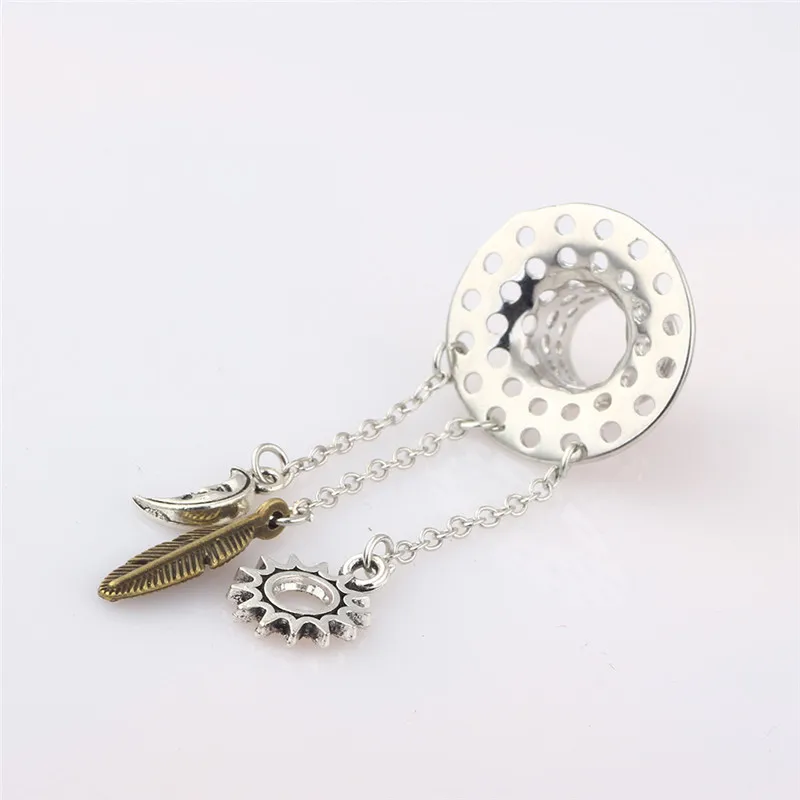 EFP015 Medical Stainless Steel Ear Stretchers Plugs And Tunnels Body Piercing Hypoallergenic Bohemia Expander with Pendant | Украшения и