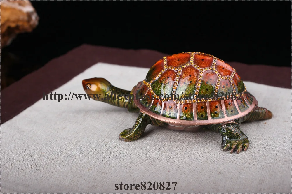 Шкатулка для ювелирных изделий в форме черепахи 8*7 2*3 см|box knobs|box aluminumbox lunch boxes |