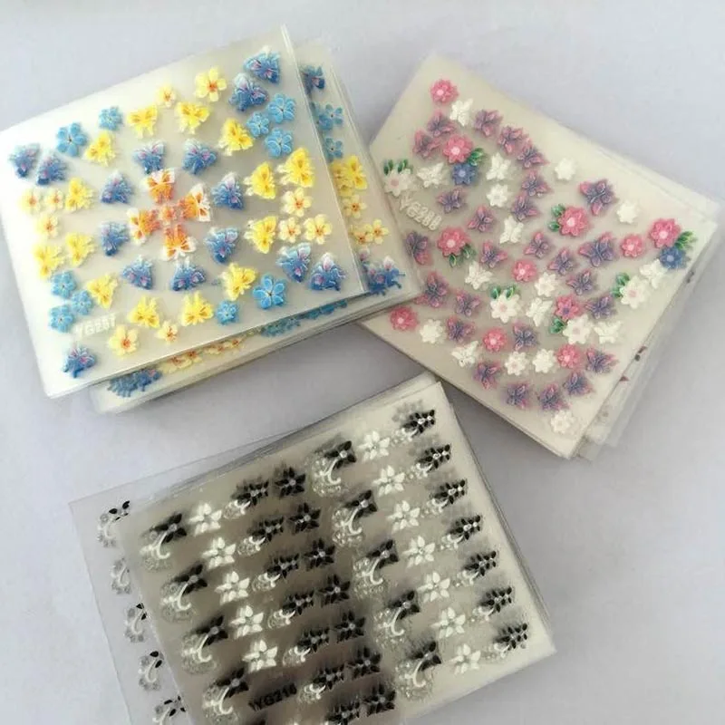 30 шт. 3D наклейки для ногтей с цветочным дизайном|sticker transfers|sticker decalnail art tips stickers |