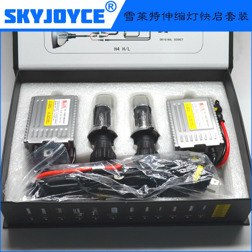 2017 Новый Cnlight H4 дальнего и ближнего света Ксеноновые фары 55W 12V HID комплект 6000K 3 hid