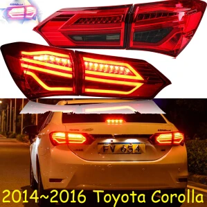 Один комплект фар для бампера автомобиля задние фонари для Corolla задний фонарь год светодиодные задние фары противотуманные фары Corolla задний фонарь - Цвет: red with smoke