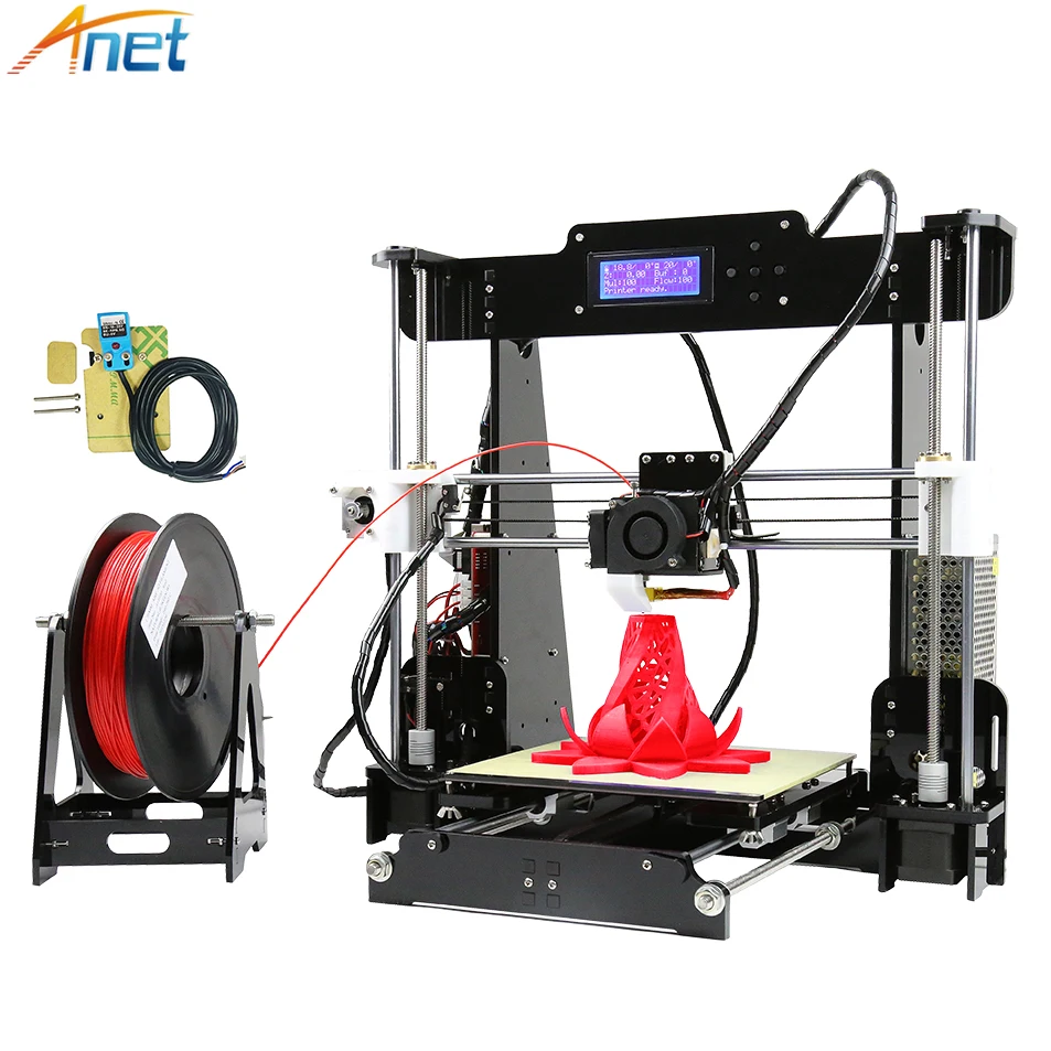 Anet нормальный и авторазъем A6 A8 3d Принтер Комплект Высокая точность Reprap i3 DIY 3D