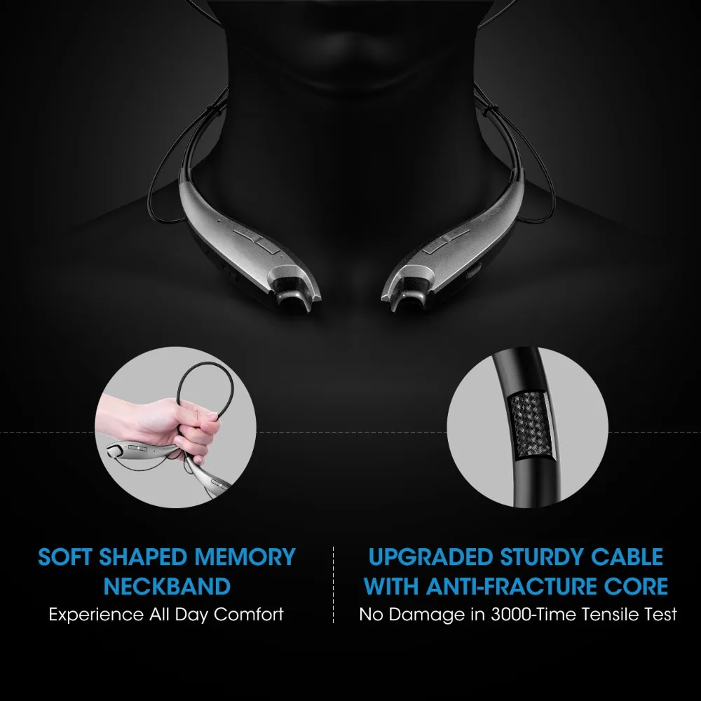 Mpow челюсти Bluetooth V4.1 наушники беспроводные шейные наушники 4 цвета Мода шеи Холтер наушники настоящие HiFi стерео наушники