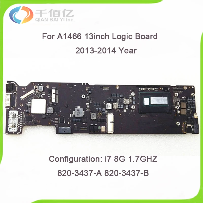 Оригинальный A1466 материнскую плату для MacBook Air 13.3 &quoti7 8 ГБ 1.7 ГГц материнской 820 3437 B