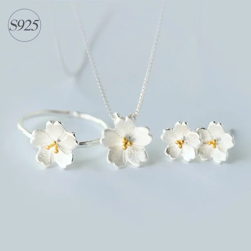 NEW Sakura Flower 925-sterling-silver Resizable Ring | Korean Fashion Cherry Blossom Jewelry &amp More Sterling-silver-jewelry Украшения и