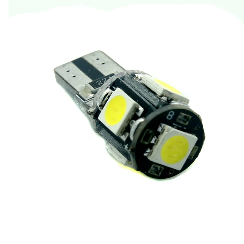 2 шт. маленький размер Canbus без ошибок LED T10 W5W 5050 5SMD светодиодные лампы
