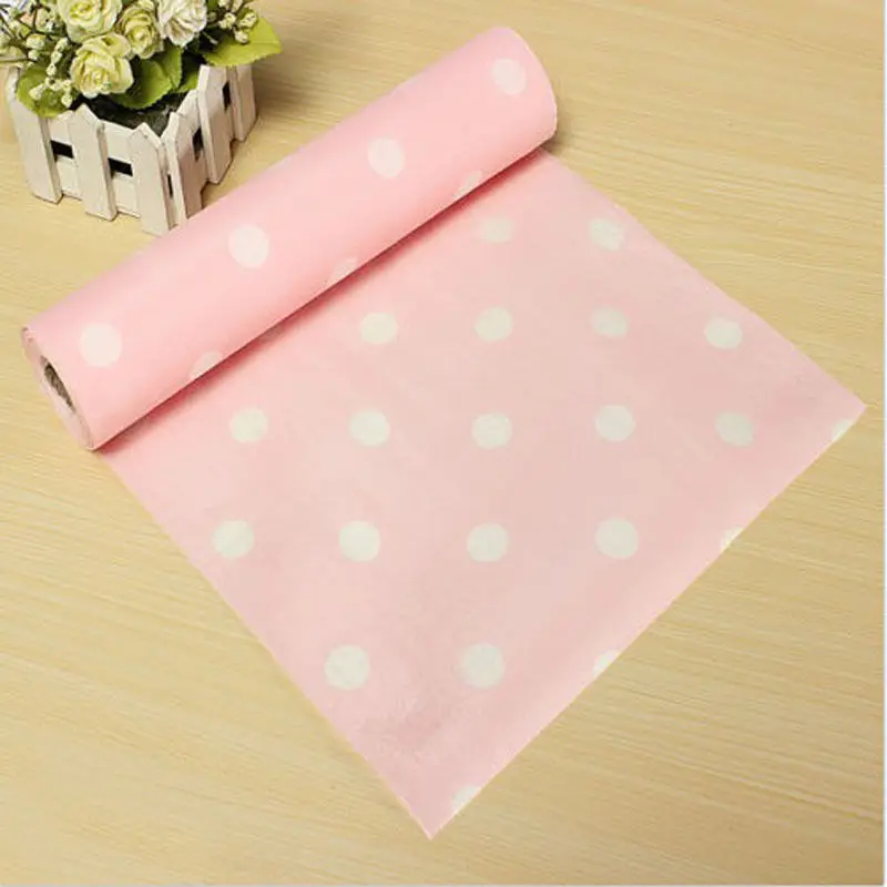 White Dots 300X30 см полка в горошек контактный бумажный ящик для шкафа вкладыш коврик для кухонного стола - Цвет: White Dots