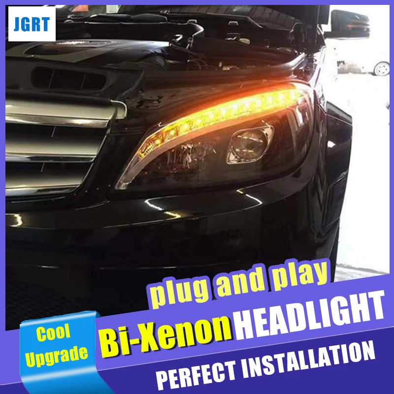 Новые фары автомобиля Стайлинг для Benz C-Class W204 фары 2007-2011 двойной луч объектив проектор ксеноновые HID фары светодиодные DRL