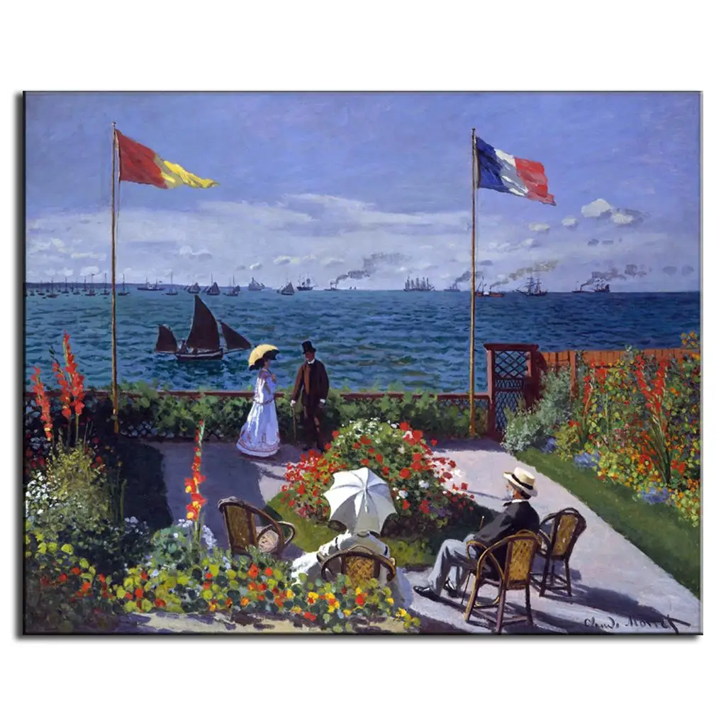 1 шт. пейзаж британский стиль картина маслом холст Средиземноморский Морской