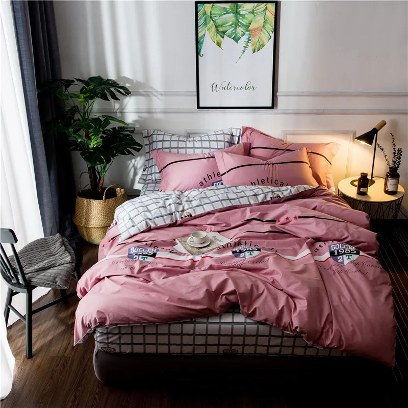 4PCS bedding set 2018 new 100% cotton bed duvet cover sheet pillowcase sets bedclothes for | Дом и сад