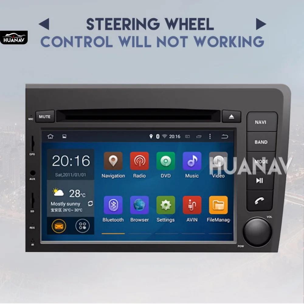 Автомобильный dvd-плеер gps навигация для VOLVO S60 V70 S80 XC70 2000-2004 автомобильный мультимедийный плеер 2 din радио gps Android 6 авто стерео
