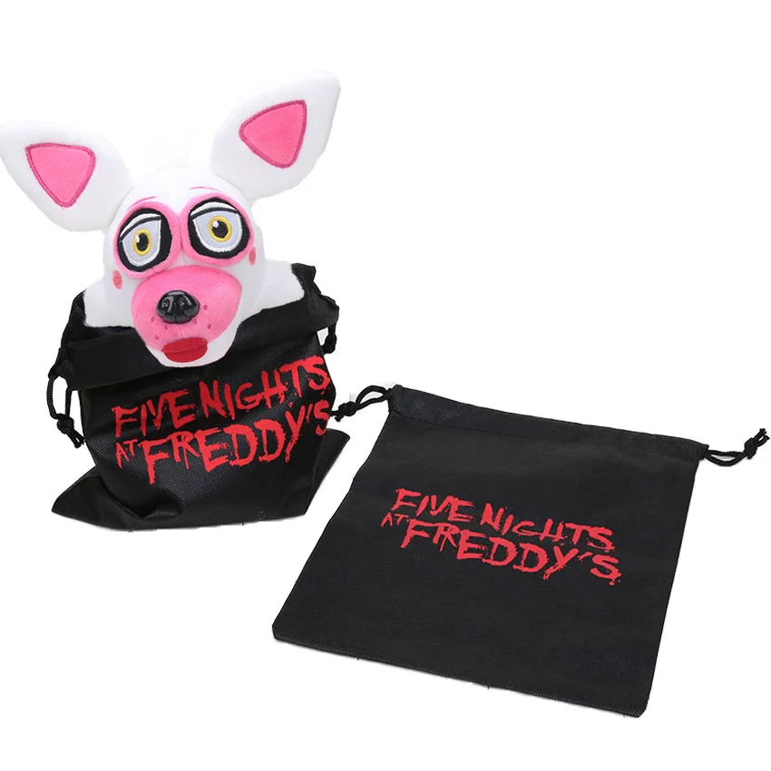 funtime foxy in bag 25 см Фредди фазмедведь Бонни Фокси эннард плюшевая игрушка с подарочным мешком кошмар пять ночей у Фредди чучела животных куклы игрушки FNAF - Цвет: funtime foxy in bag