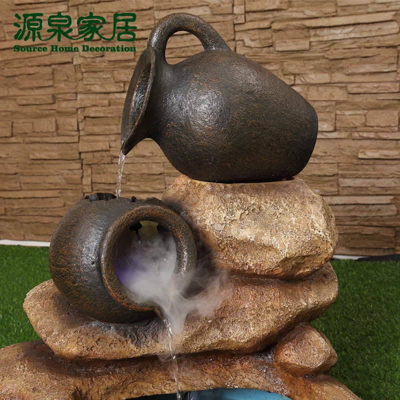 Большая скала фонтан воды в аквариуме сад фэншуй круглые орнаменты ремесла