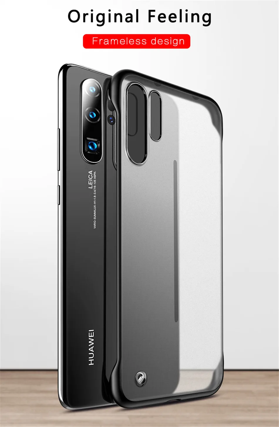 USLION Бескаркасный Прозрачный матовый чехол для телефона huawei P30 Pro P20 mate 20 10 Honor V20 20 Pro жесткие ПК-чехлы с кольцом