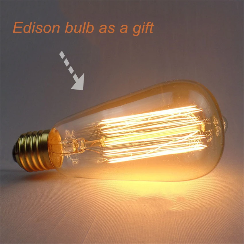 Vintage glass Pendant Light Clear Color Blue color Red Amber Lamps With Bulbs 110V/220V Edison Hanging lights | Освещение