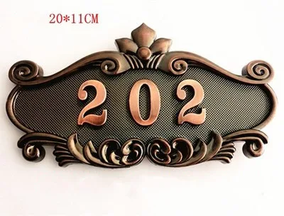 Античный бронзовый дом номер в стиле ретро 3 4 номера Персонализированная дверь