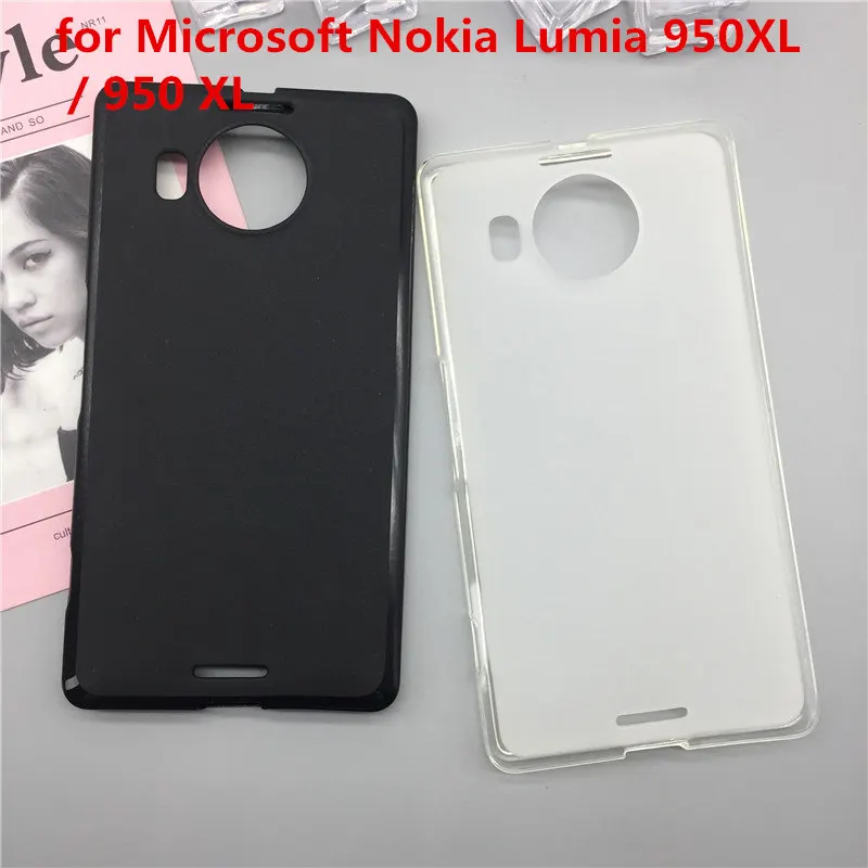 Мягкий силиконовый чехол для телефона Microsoft Nokia Lumia 950XL/950 XL Роскошный из ТПУ черный