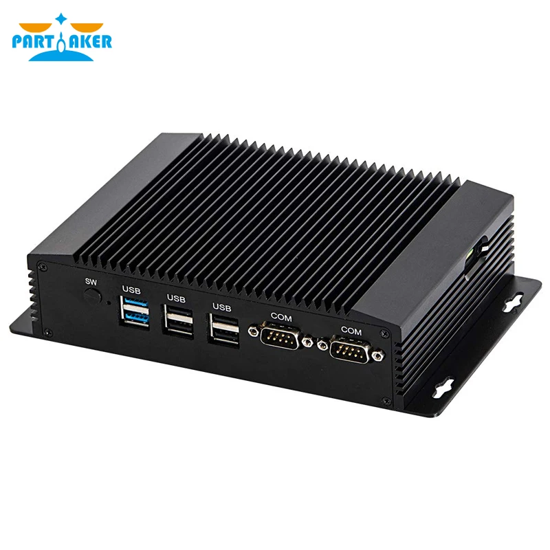 I25 безвентиляторные Промышленные ПК мини компьютеры IPC Windows 10 Pro Linux Ubuntu Intel J1900 2 Lan