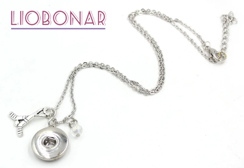 Колье для хоккея с шайбой 12 шт.|snap necklace|hockey necklacehockey pendants |
