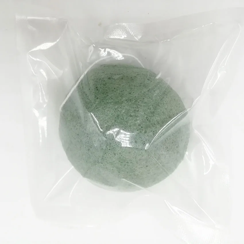 100 шт 70*40 полукруг сухой натуральный giantarum konjac Губка konnyaku для очищения лица, отшелушивания, купальный спонж для умывания