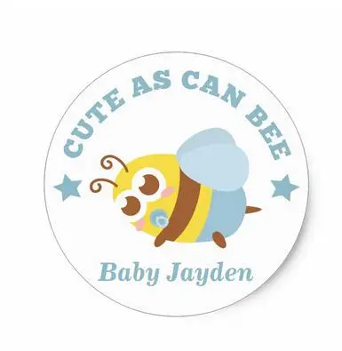 

1.5inch Cute as Can Bee, Baby Boy Classic Round Sticker