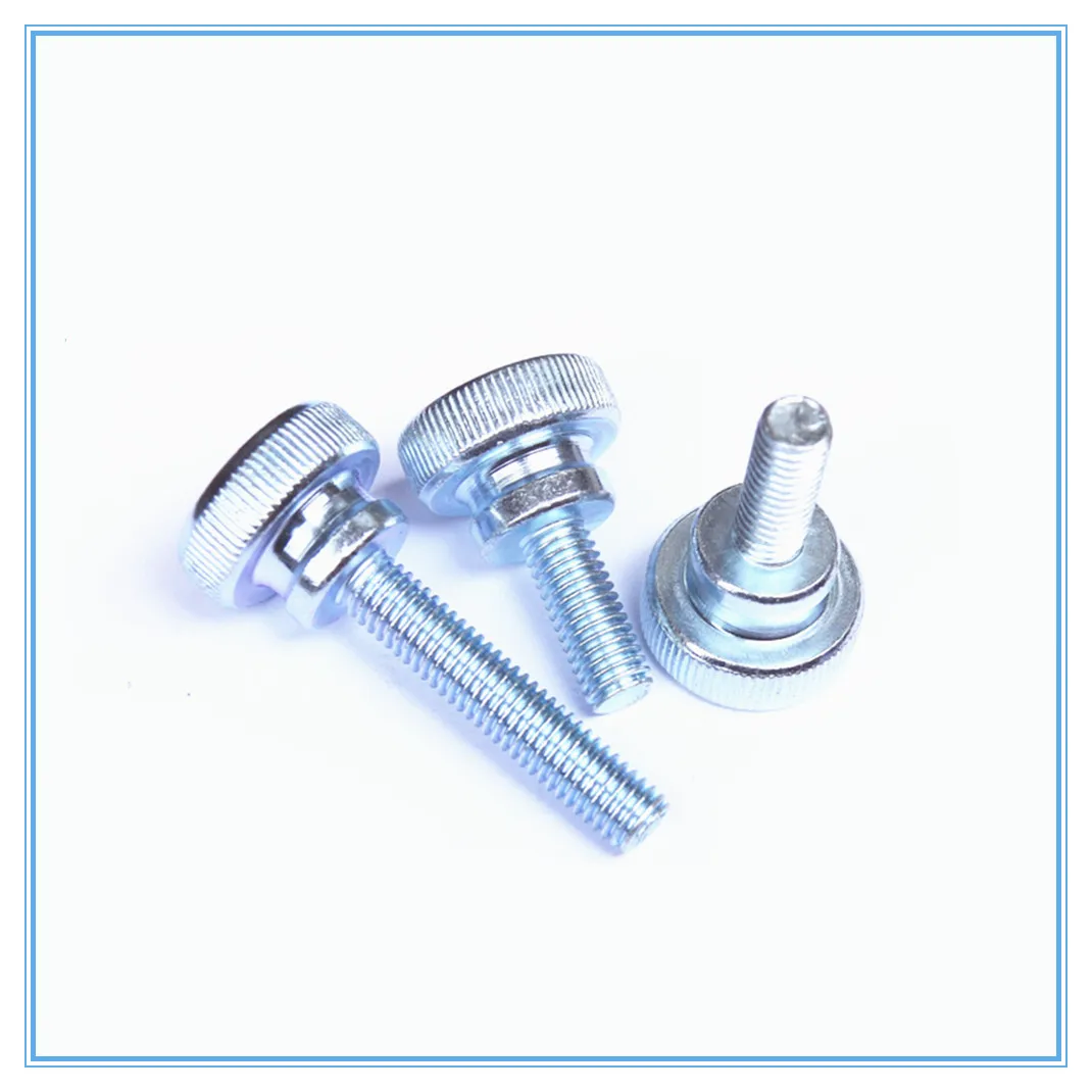 

10pcs M5 M5*8/10/12~30MM Carbon Steel thumb screw with collar round head with knurling manual adjustment screws bolt