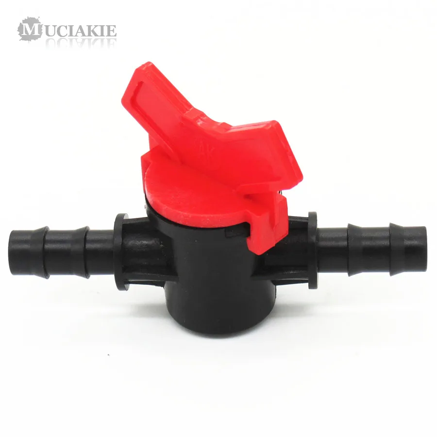 

MUCIAKIE 1PC Barbed Valve Connector Convenient 8/11mm G3/8'' Switch Coupling Valve Slotted Plastic Irrigation for Water Hose