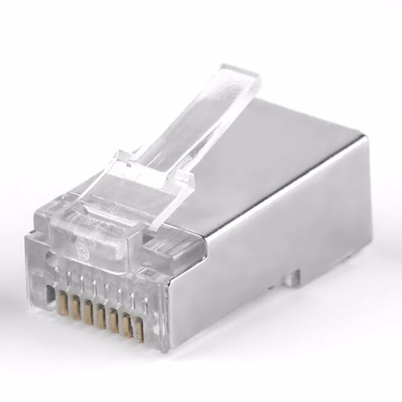 50 шт. RJ45 Cat6 Cat6a Экранирование сетей разъемов штепсельные клеммы для модема