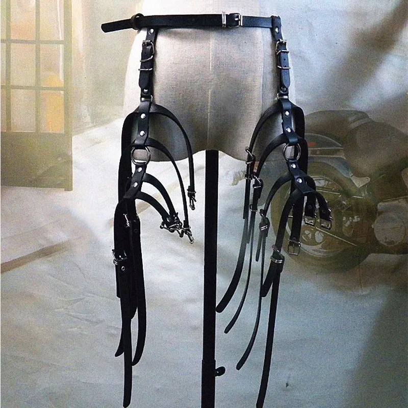 Готический кожаный ремень с подвязками для ног женские сексуальные ремни