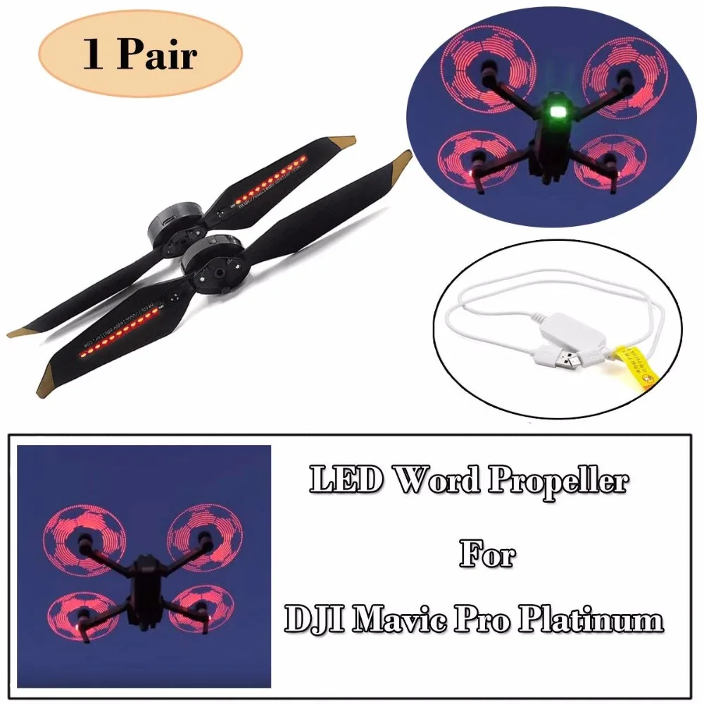 DJI Mavic pro 8331 LED Flash Word Propeller Программируемый Props для Pro / Platinum|Наборы аксессуаров