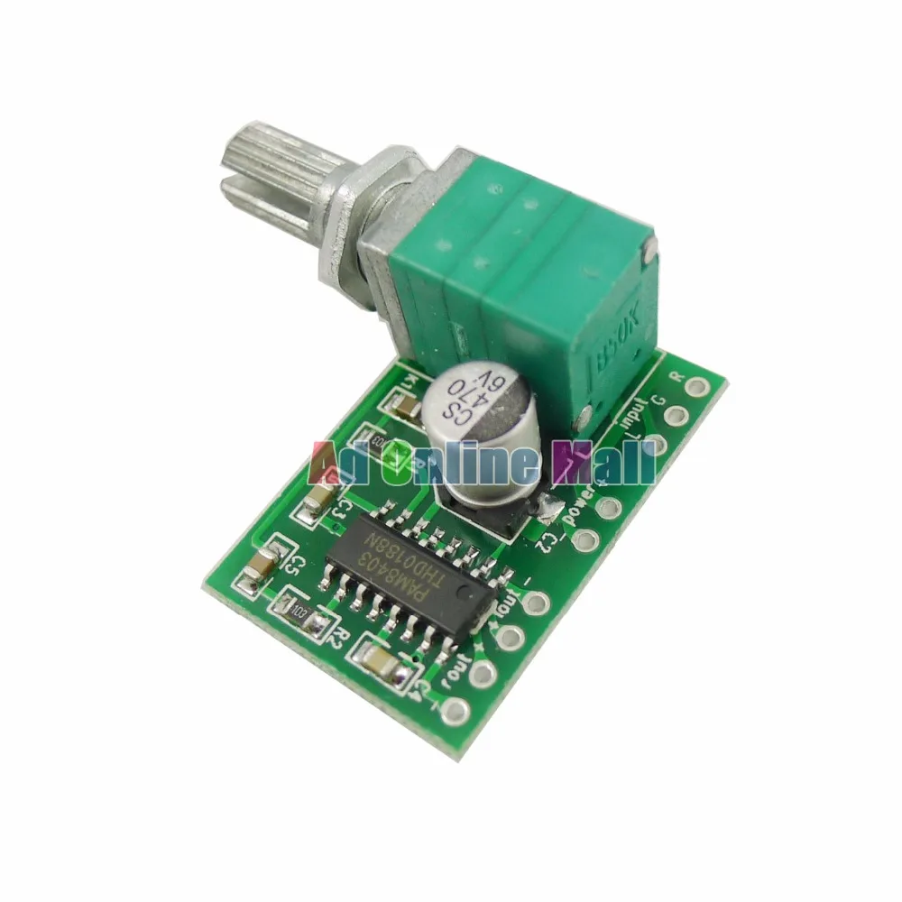Плата цифрового усилителя мощности 5 В 2 канала 3 Вт 1 шт.|audio amplifier board|volume controlcontrol