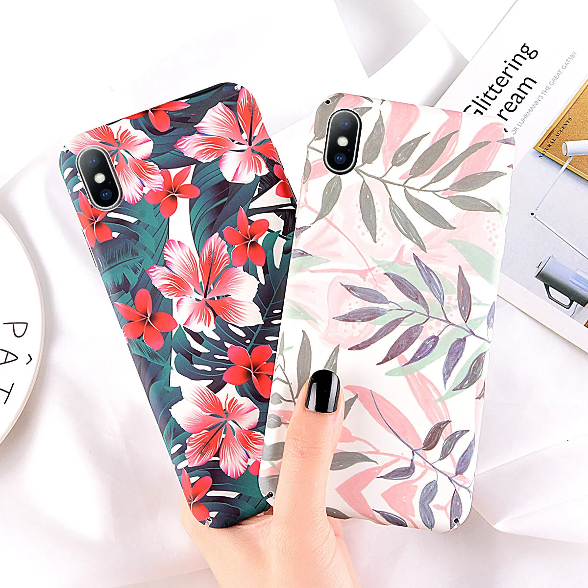 Чехол для телефона Moskado с красивым цветком iPhone 6 6s 7 8 Plus X XR XS MAX модный жесткий чехол