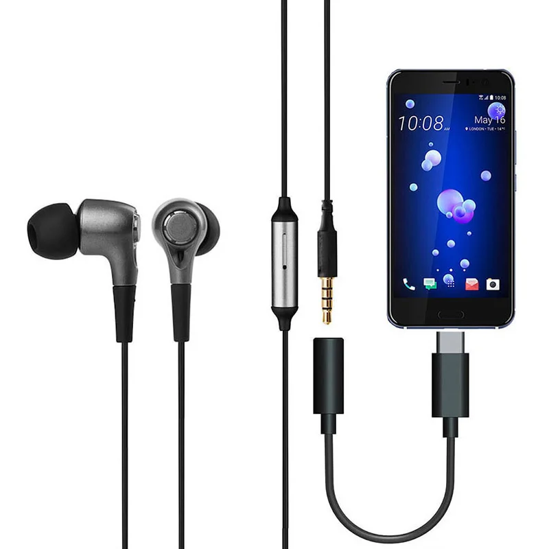 Upgrade Type-C to 3.5mm Earphone Cable Adapter USB Type C Male AUX Audio Female Jack For Google Pixel 2 XL HTC U11 Moto Etc. | Мобильные