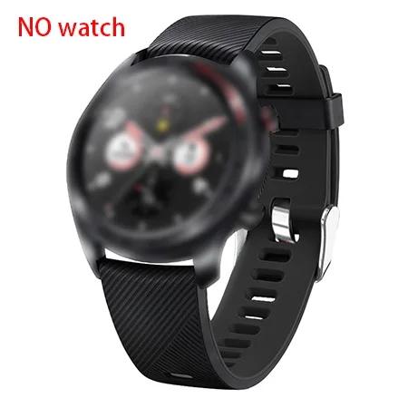 Двойной Цветной силиконовый ремешок для huawei Watch GT Band спортивный ремешок для Honor watch Magic/для Amazift Pace/Stratos 2 2s - Цвет: black type2