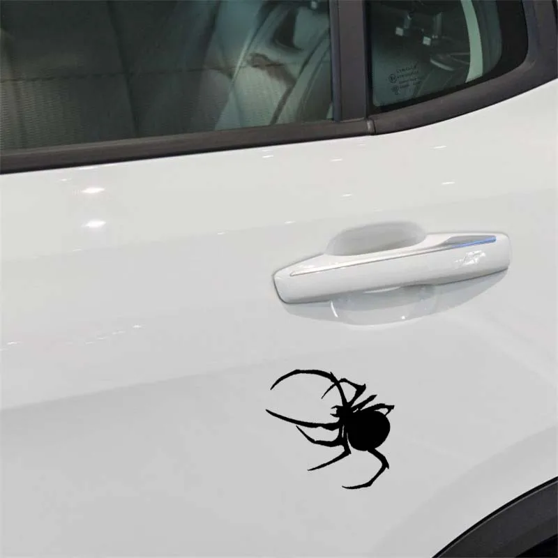 

YJZT 15.2CM*13CM Spider Car Sticker Decorate Vinyl Decal Black/Silver C19-0190