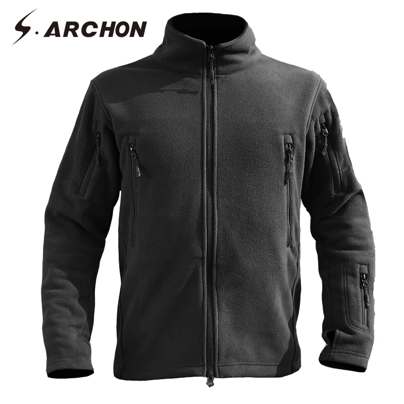 Мужская Утепленная флисовая куртка S.ARCHON Уличная Повседневная мягкая теплая