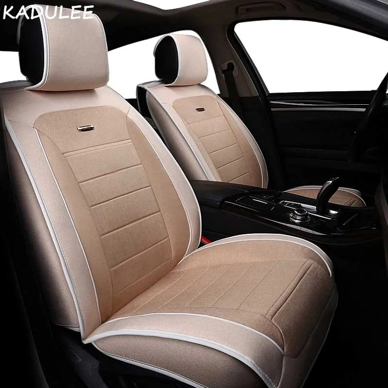 KADULEE льняная Автомобильная крышка сиденья для honda civic 2006-2011 cr-v accord 7 city FIT автомобильные аксессуары Чехлы для автокресла автостайлинг - Название цвета: purple