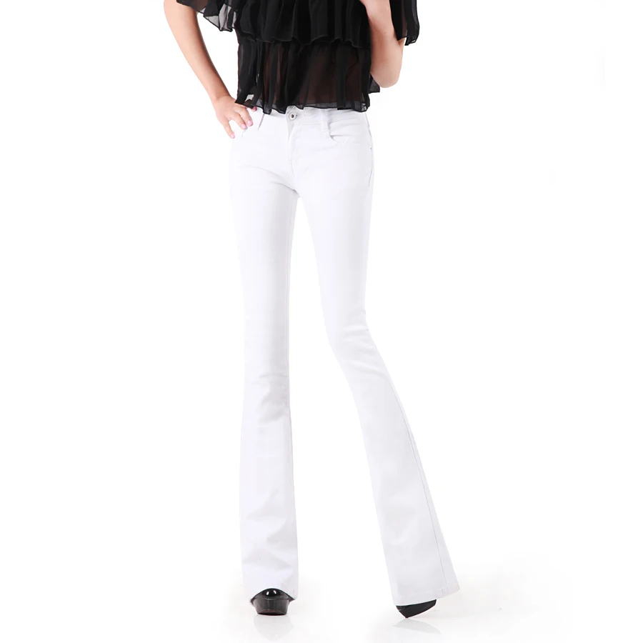 Женские расклешенные брюки с низкой талией повседневные штаны больших размеров