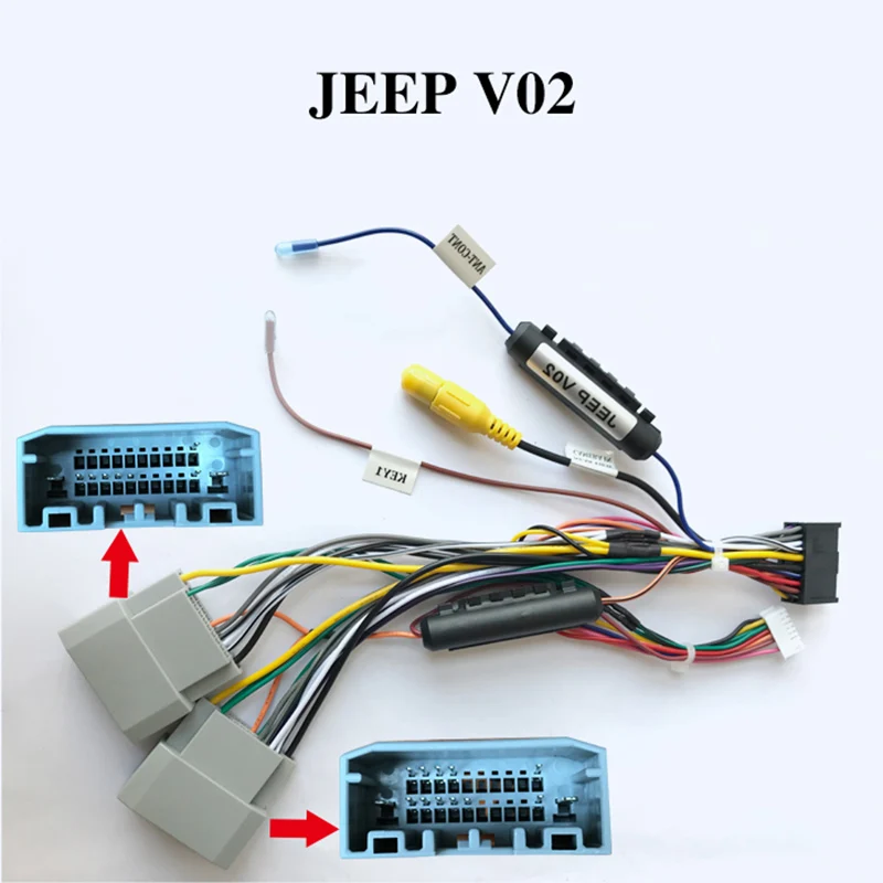 

New Hot Special ARKRIGHT Wiring Harness Cable For JEEP Radio Head Unit Adaptor
