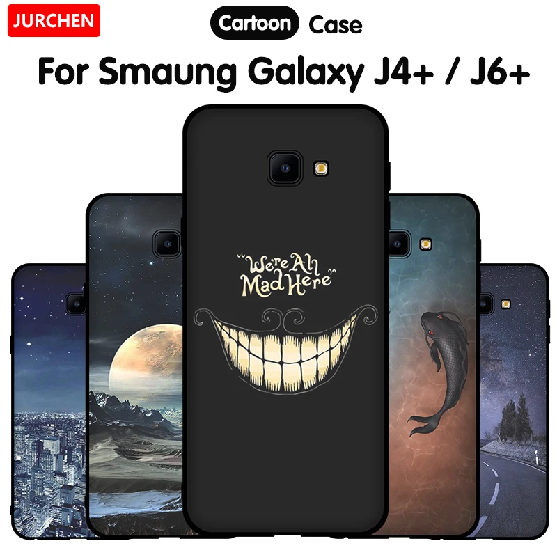 Силиконовый чехол JURCHEN для Samsung Galaxy J6 Plus J4 + J415F J610F мягкий из ТПУ чехол|Бамперы| |