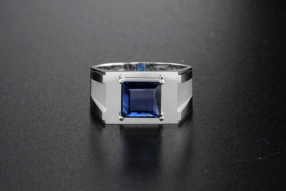 Мужское кольцо из 18 каратного золота с натуральным сапфиром 8 грамм|gold natural|jewelry