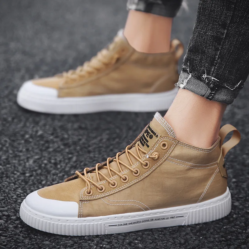 2019 высокие кроссовки мужская повседневная обувь на шнуровке мужские дышащие