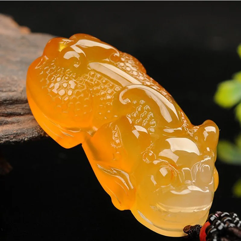 Ожерелье с подвеской в виде храбрых войск из натурального халцедона амулет на