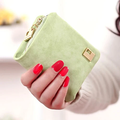 Женский матовый кошелек из искусственной кожи на молнии|purse card|wallet coin pursewallet |