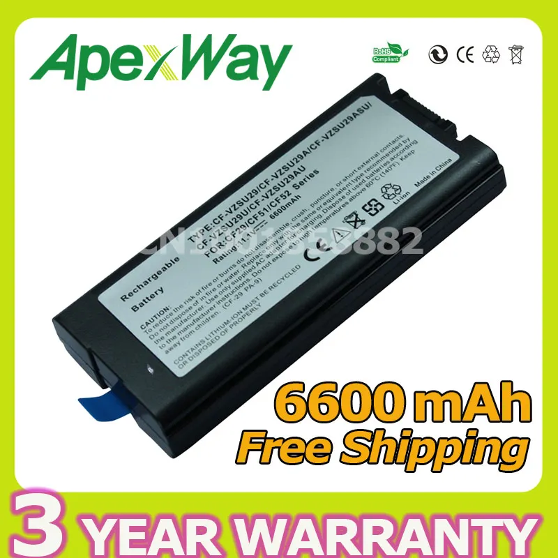 6600 мАч 11 1 В Аккумулятор для ноутбука Panasonic фотография 51 52|laptop battery|battery for laptopcf-52