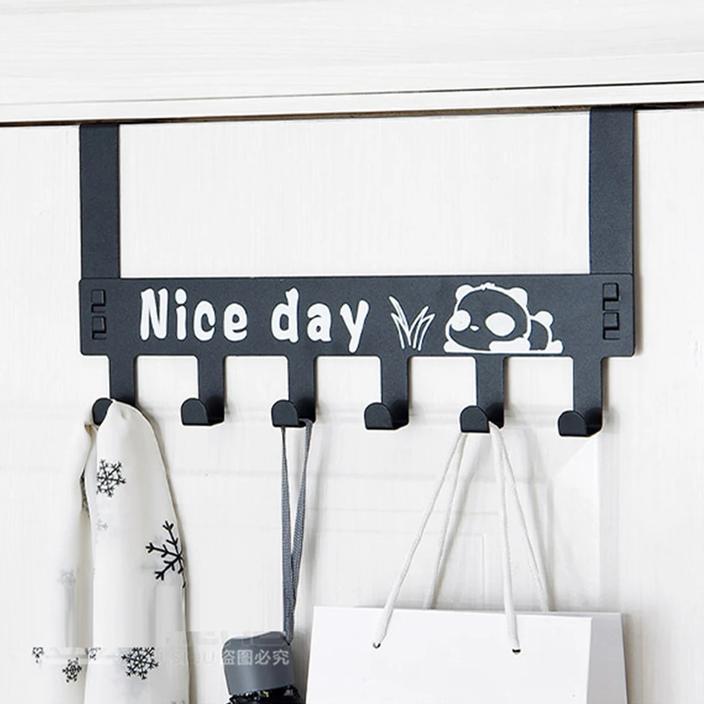 

1Pc Over Door Hook Hanger Panda Pattern Durable Removable Holder for Closet Door