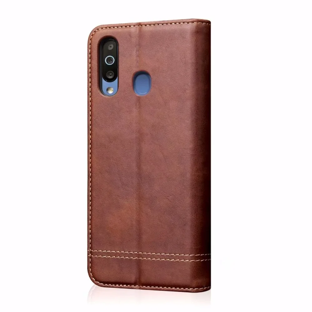Роскошные Высокое качество Винтаж кожаный флип чехол для samsung Galaxy M30 | Мобильные