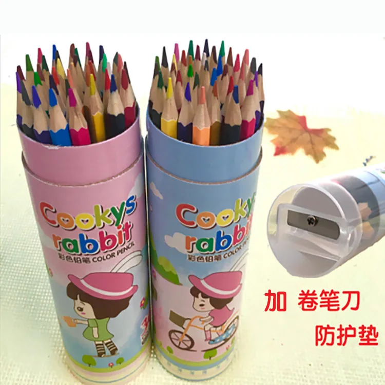 Школьные Профессиональные цветные карандаши для рисования в бутылках 24 цвета 36