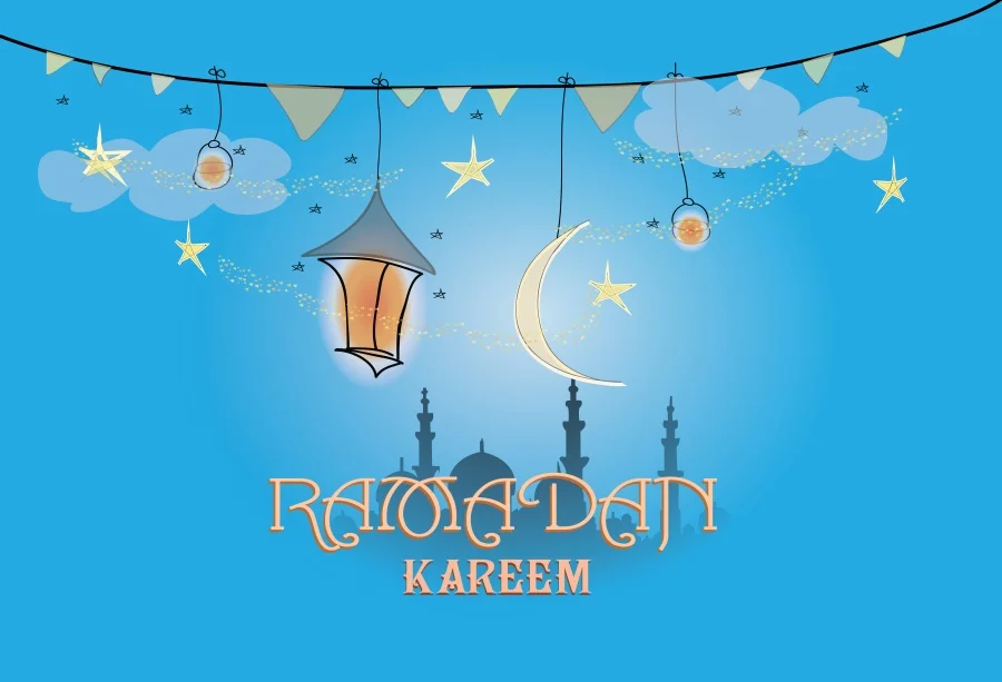 Laeacco фото Фоны мусульманский Рамадан Карим Moon Star церкви мультфильм партии